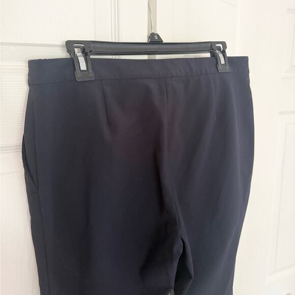 Theory Women’s Dark Blue Thaniel Kennett Stretchy Nylon Cropped Pull On Pant 10 - Picture 7 of 9
